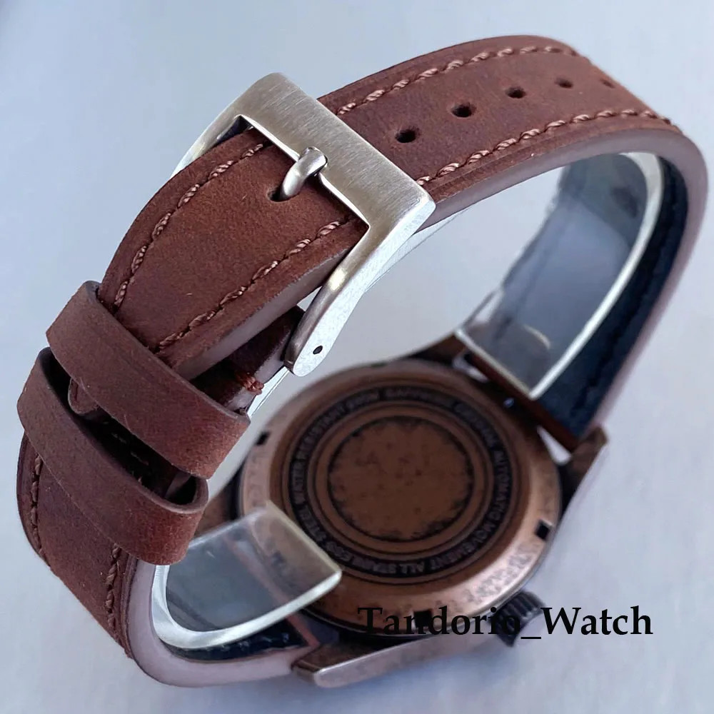 Tandorio 36mm Pilot Retro Mechanical Men’s Watch For Miyota 8215 Sapphire Glass