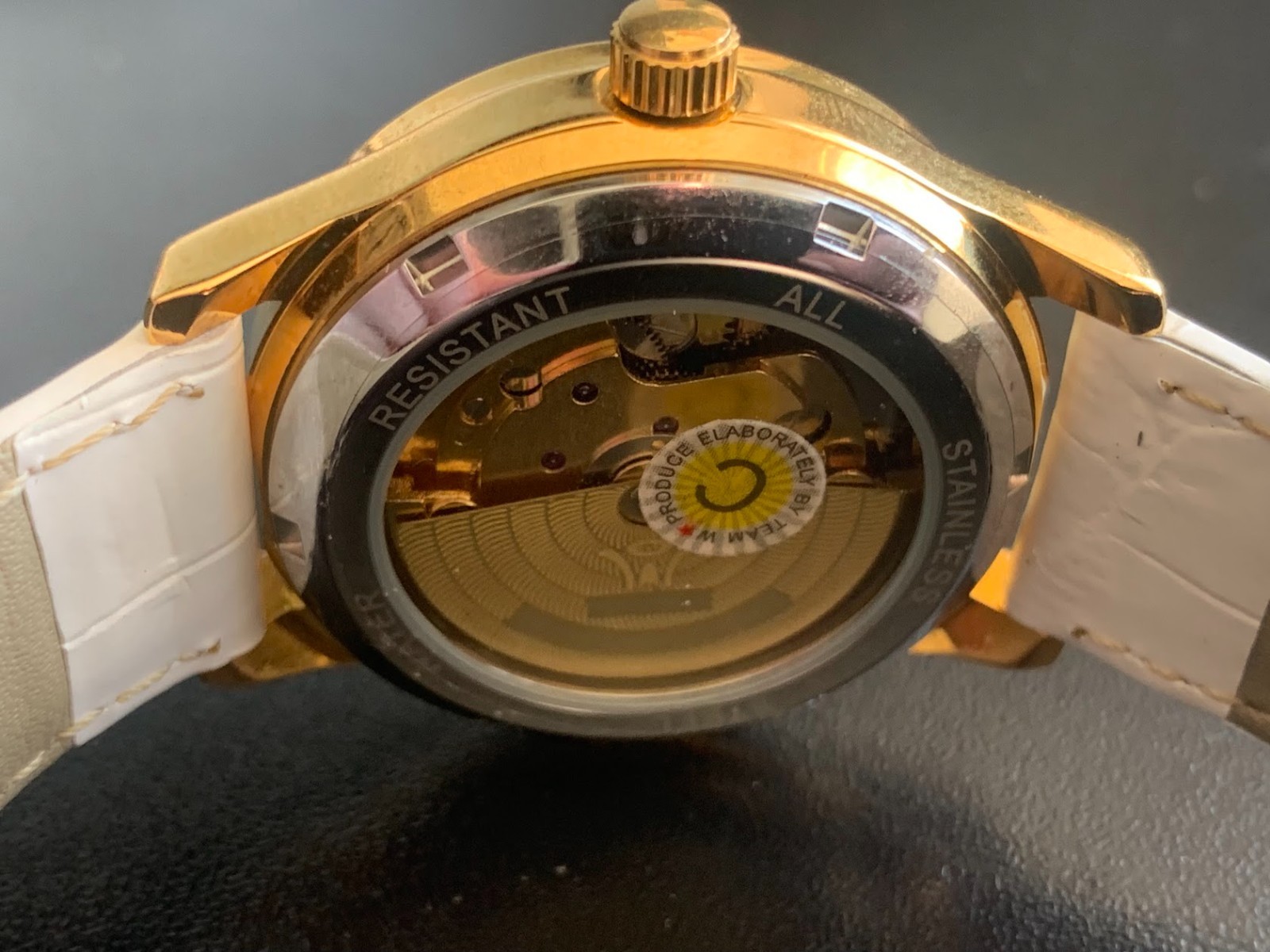 Ouyawei Gold/Silver Automatic Men’s Watch – Colourful Stone Dial – Used