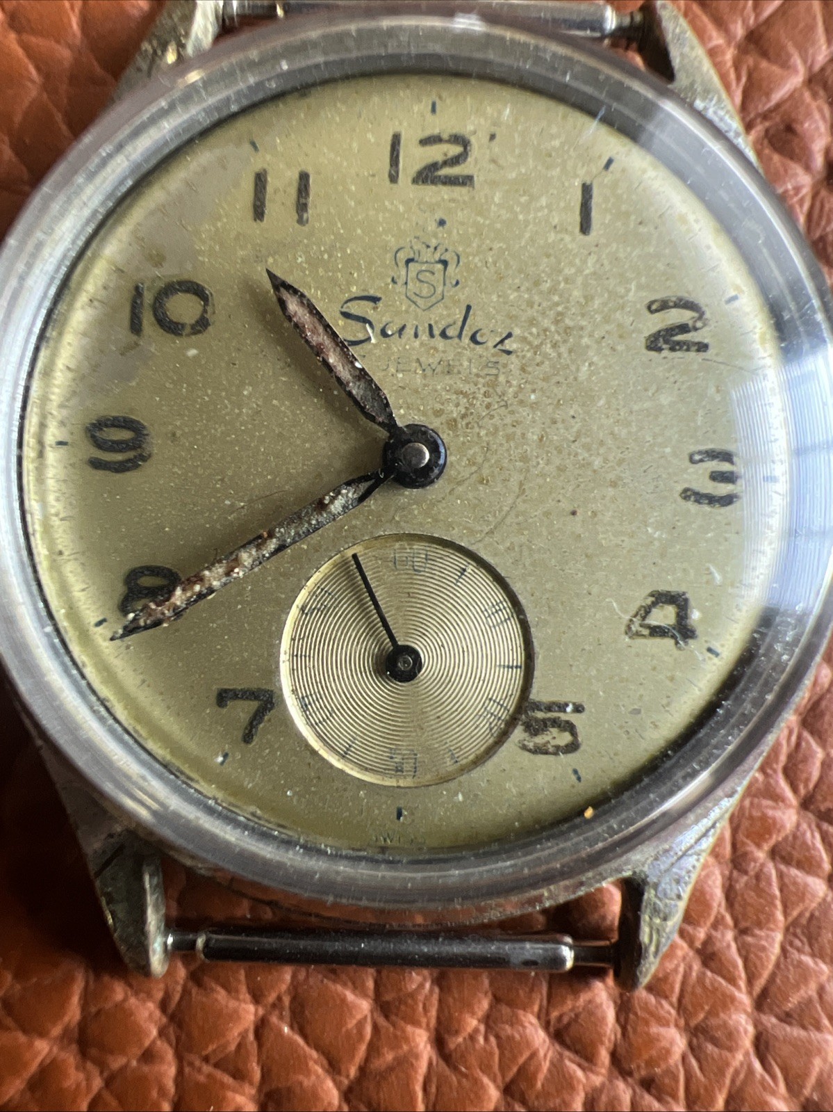 Vintage Men’s Sandoz Military Watch 17J Cal 200 30.5mm Running