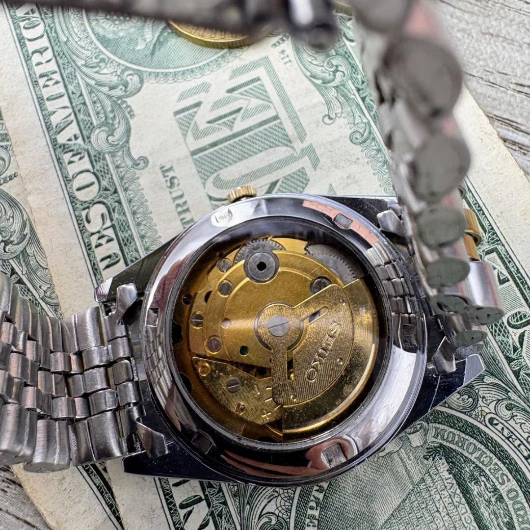 Seiko 5 Black Dial 35mm 18cm Skeleton Operation Confirmed Automatic Rare Mens