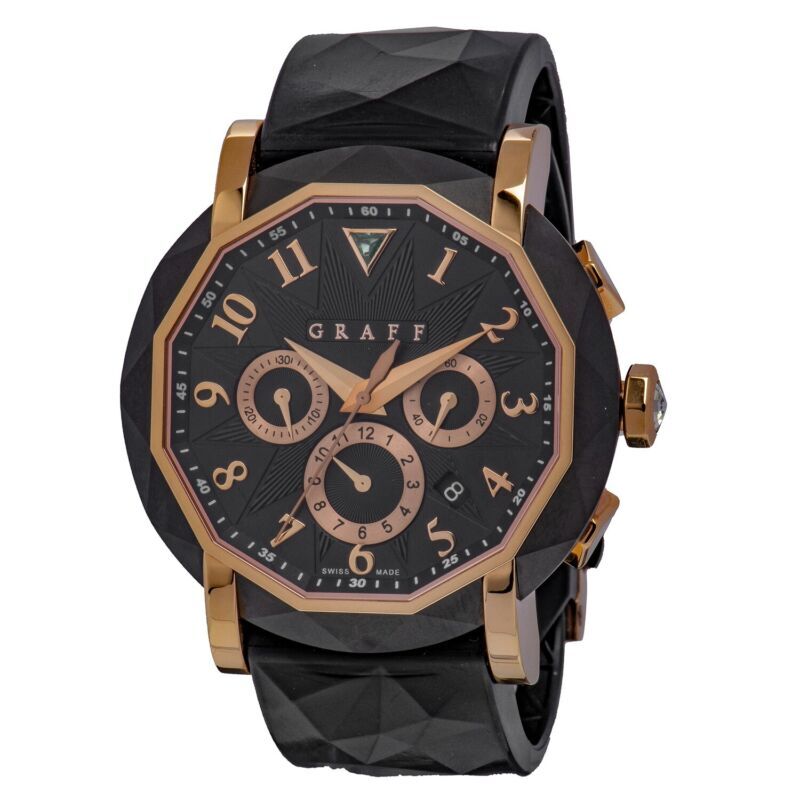 NEW GRAFF Chronograph Rose Gold/DLC Retail $30,500