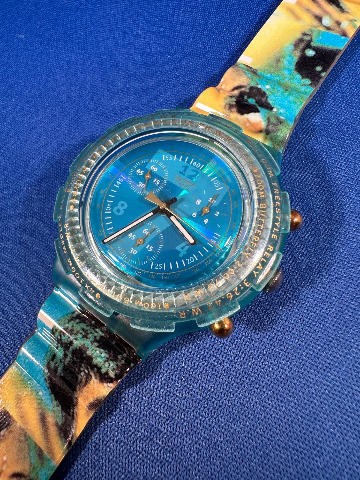 *1996 Atlanta Olympics Swatch Watch – AquaChrono Special – SBZ103 *NEW*