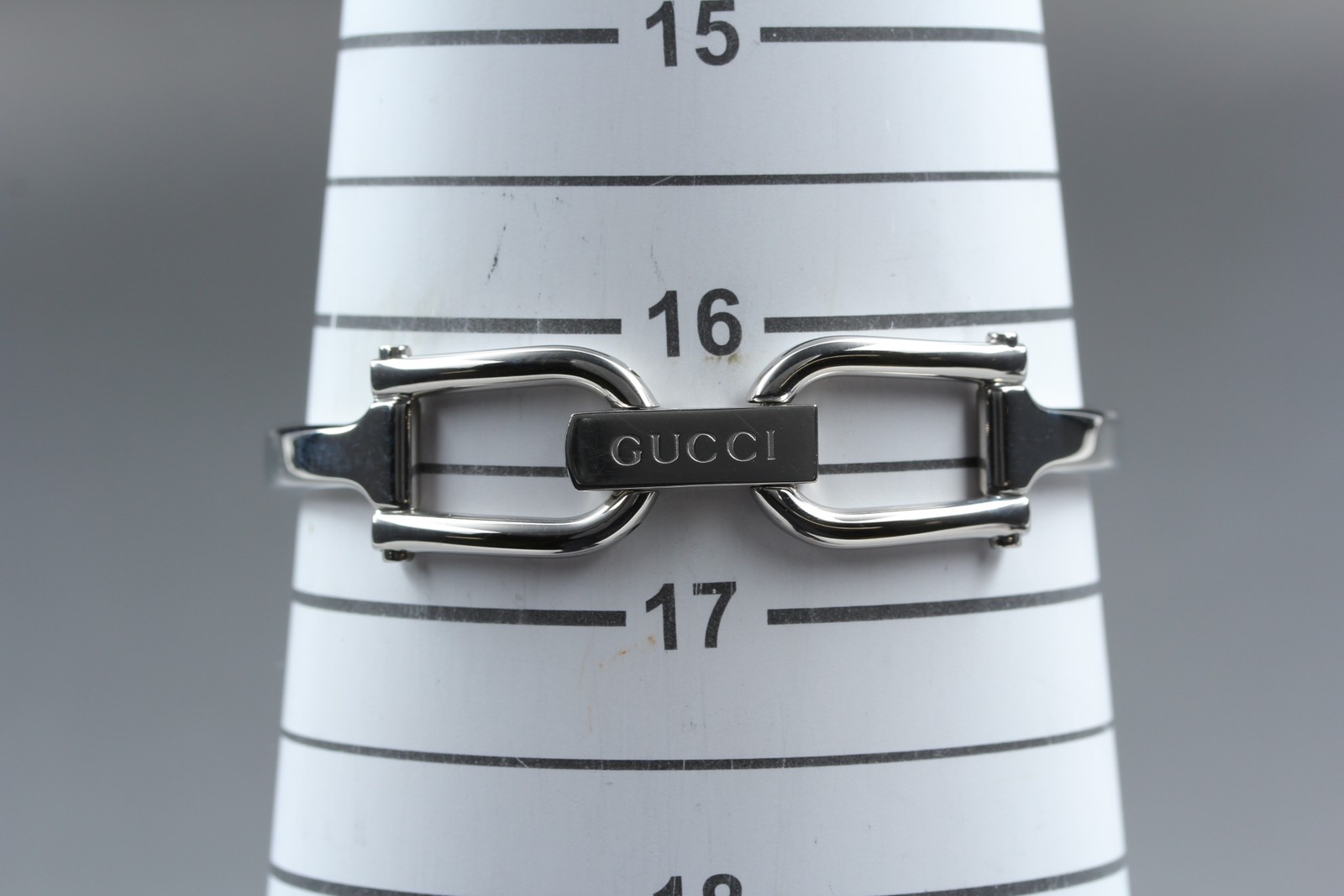 [Near MINT w/Box Paper] GUCCI 1500L 13mm Blue Dial Bangle Quartz Women’s Watch