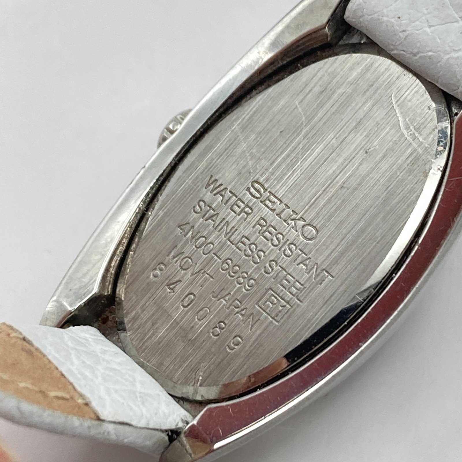 Vintage Seiko Women’s Watch READ Silver Tone 4N00-6989 Burgundy Dial New Battery