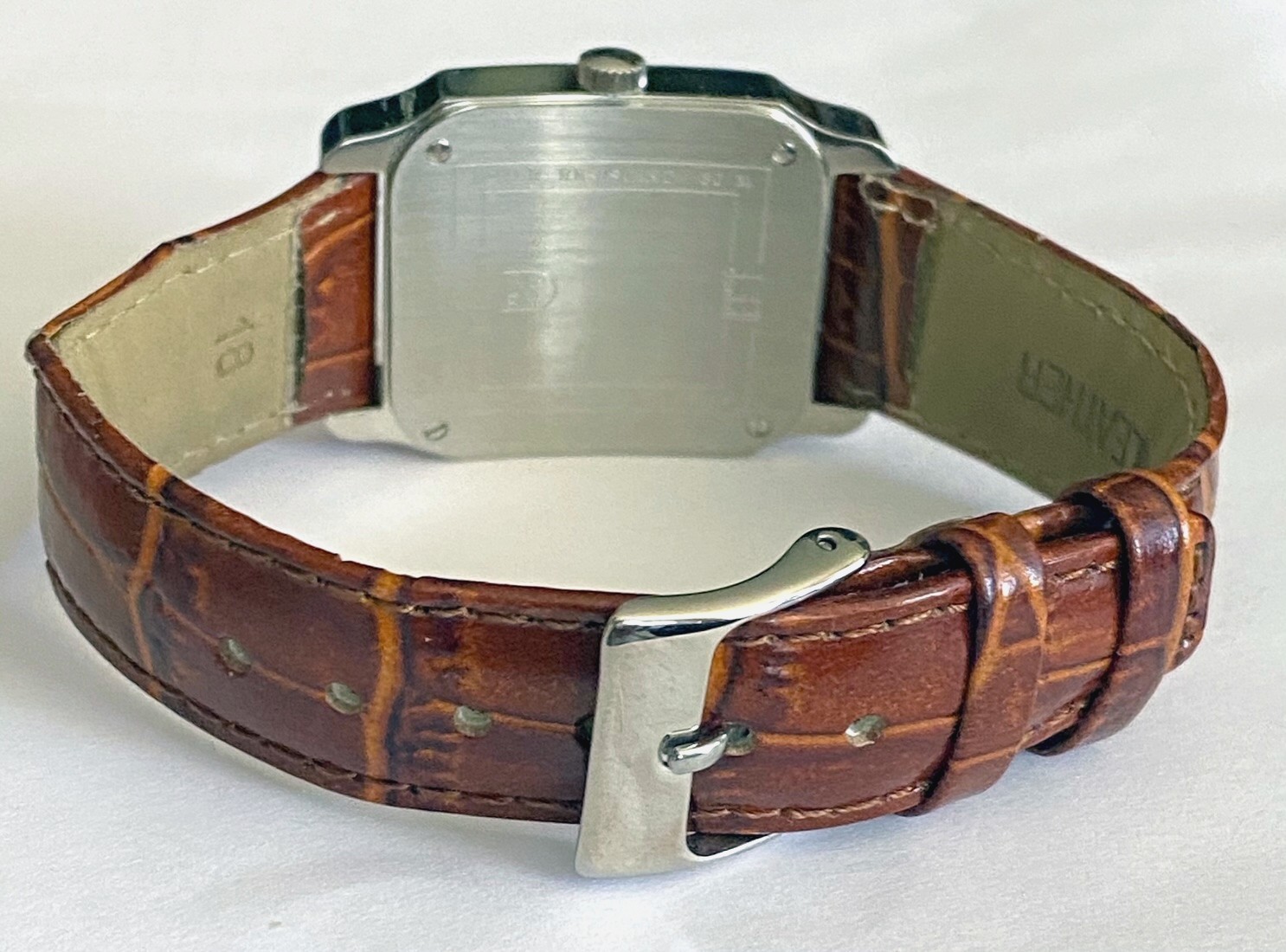 DUNHILL Men’s Rectangular by Cartier C: 1990. 28mm/39mm