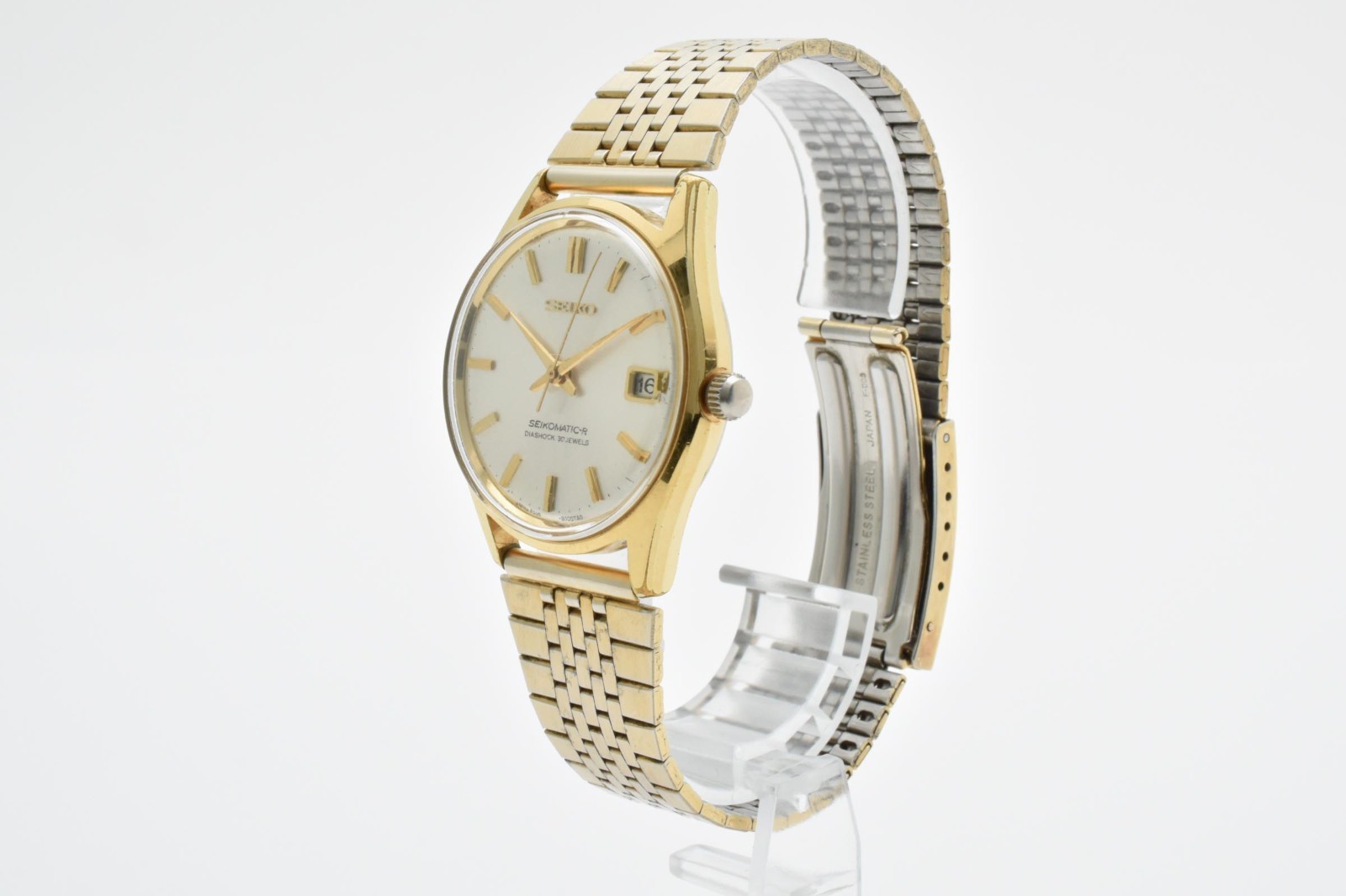 Vintage [Exc+5] SEIKO 8305-8010 SEIKOMATIC-R Gold 35mm Automatic Men Watch JAPAN