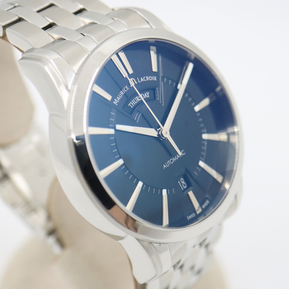 Maurice Lacroix Pontos Day-Date PT6158 Automatic Stainless Steel Watch #M-3717