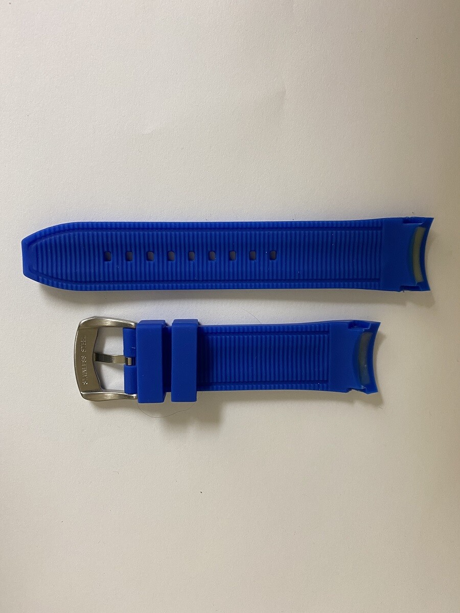 Swiss Legend Silicone/Rubber blue band strap 24.5mm