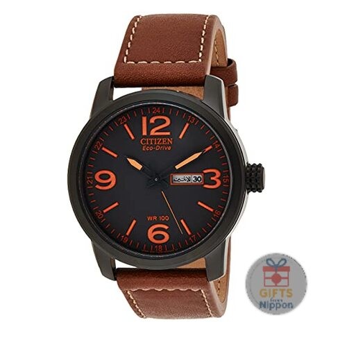 Citizen Eco-Drive BM8475-26E Men’s Solar Canvas Leather Watch Black Dial New