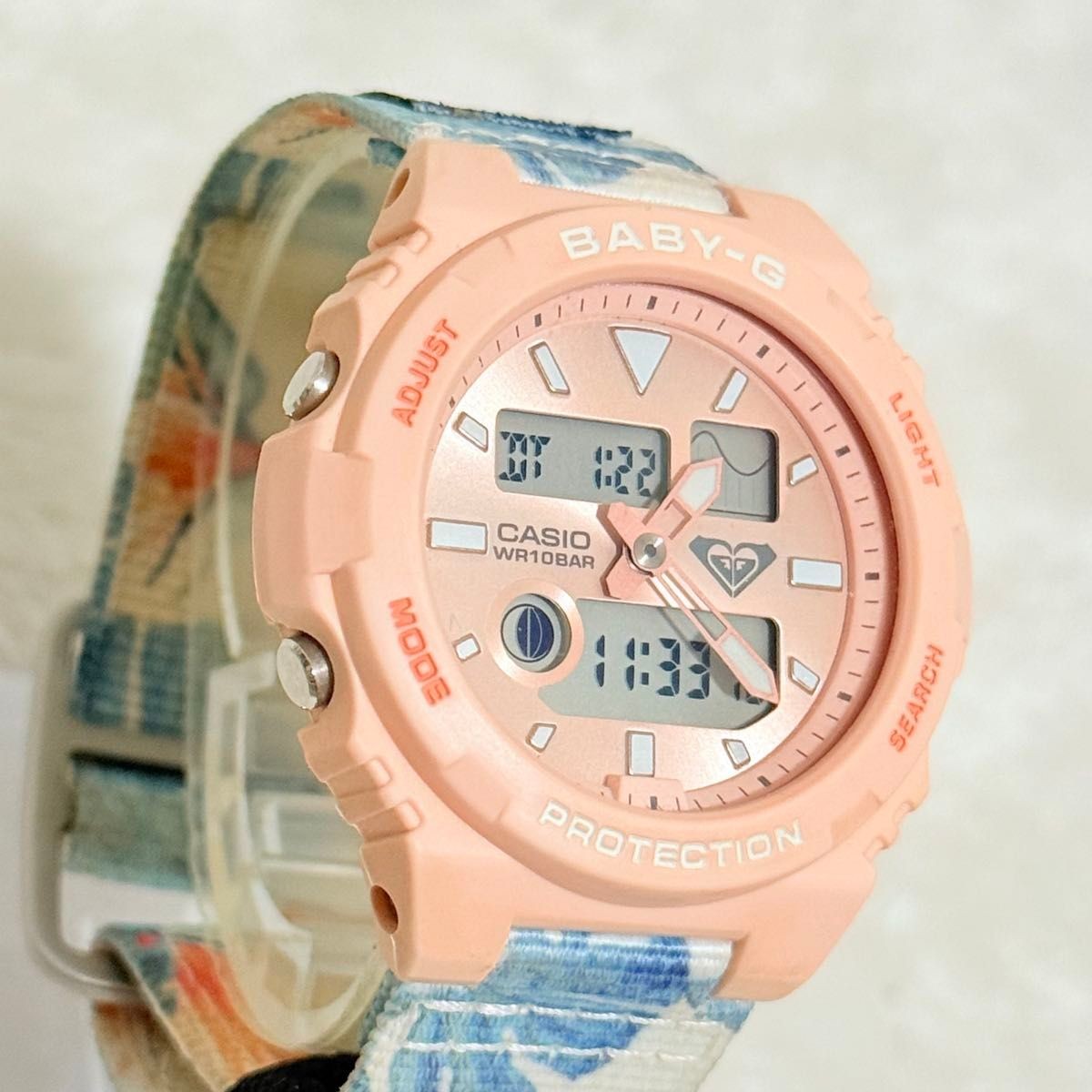 Casio Baby-G ROXY BAX-100RX 25th Anniversary Tide Graph Pink Ladies Watch