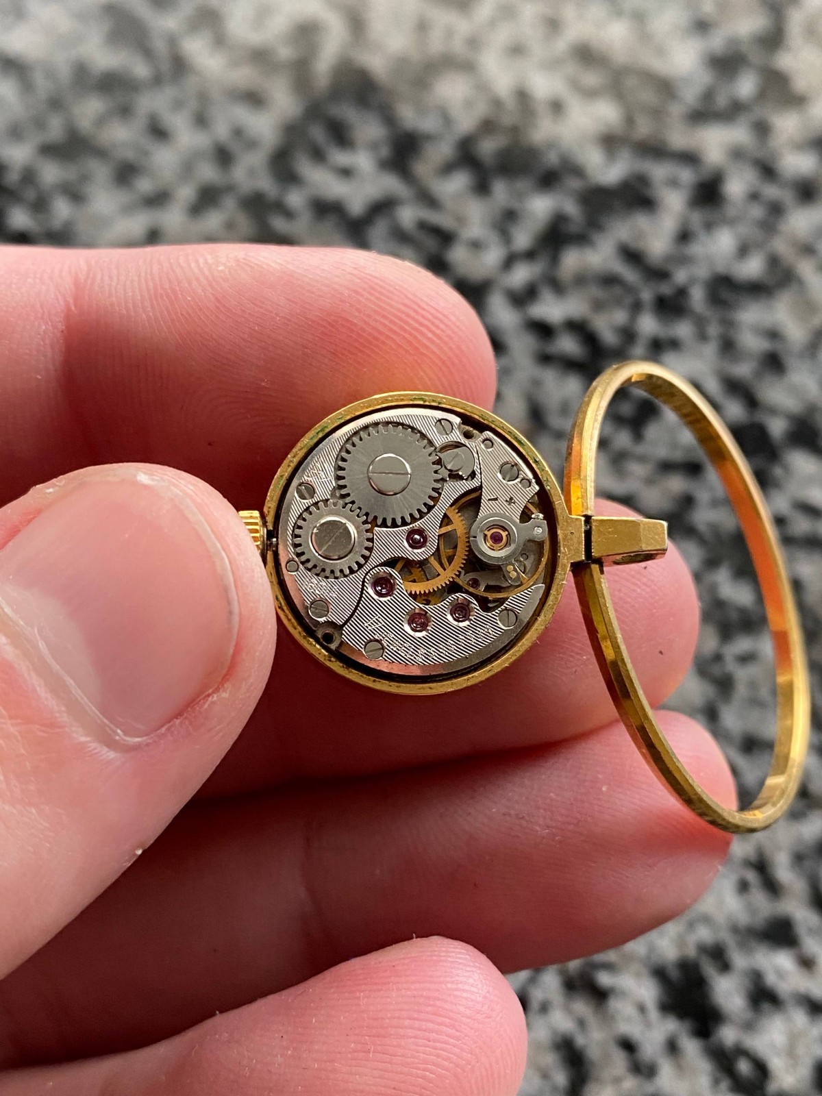 Vintage Chaika Watch Coulomb Women Soviet mechanical Wristwach Gold Plated Au- 5