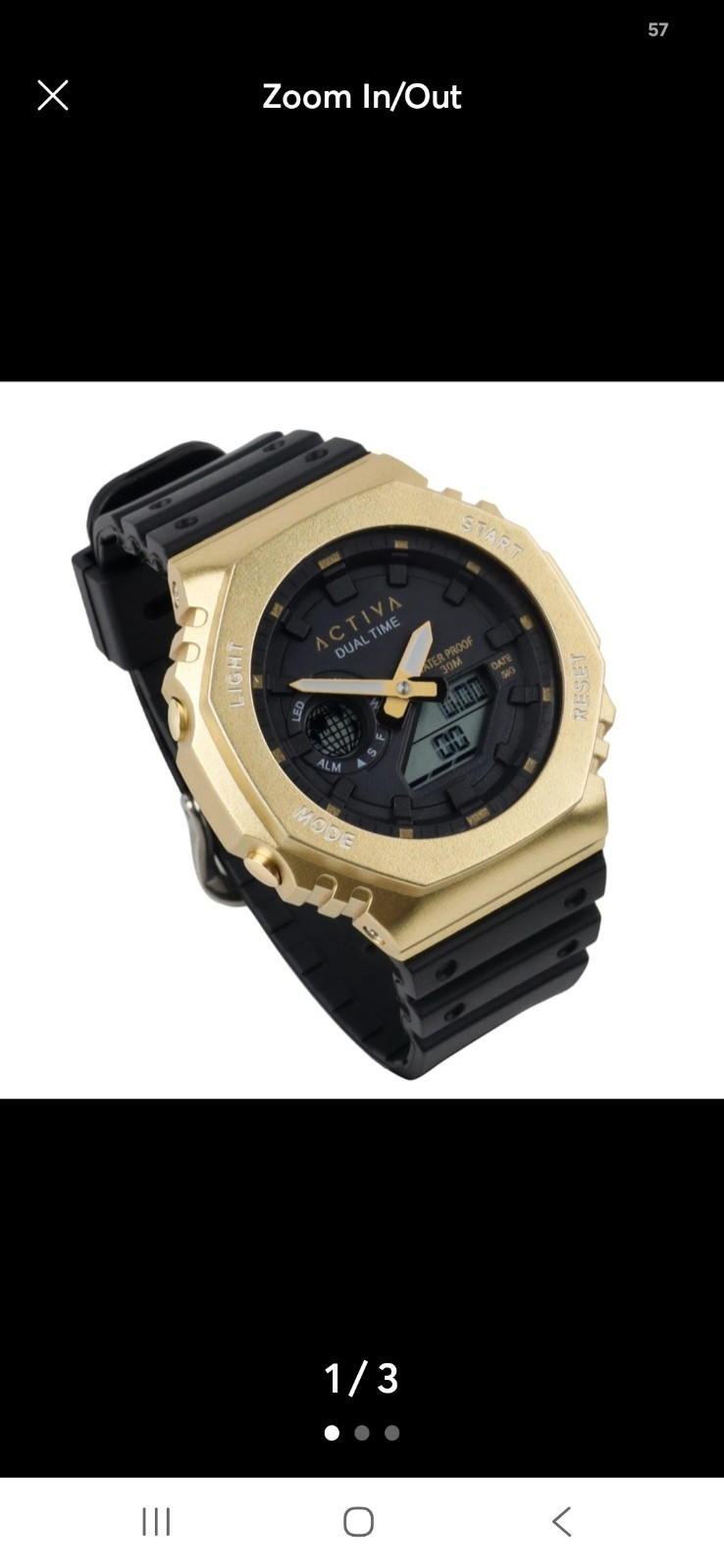 Activa Recon X Invicta Digital Unisex Watch – 45.5mm, Black Strap ACW423-008