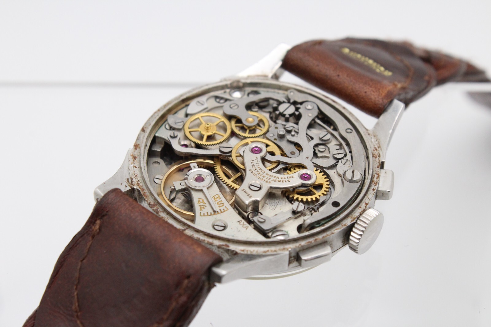 Longines Wittnauer 32mm Pilot’s Chronograph 2 Register Vintage 1940s WWII Era