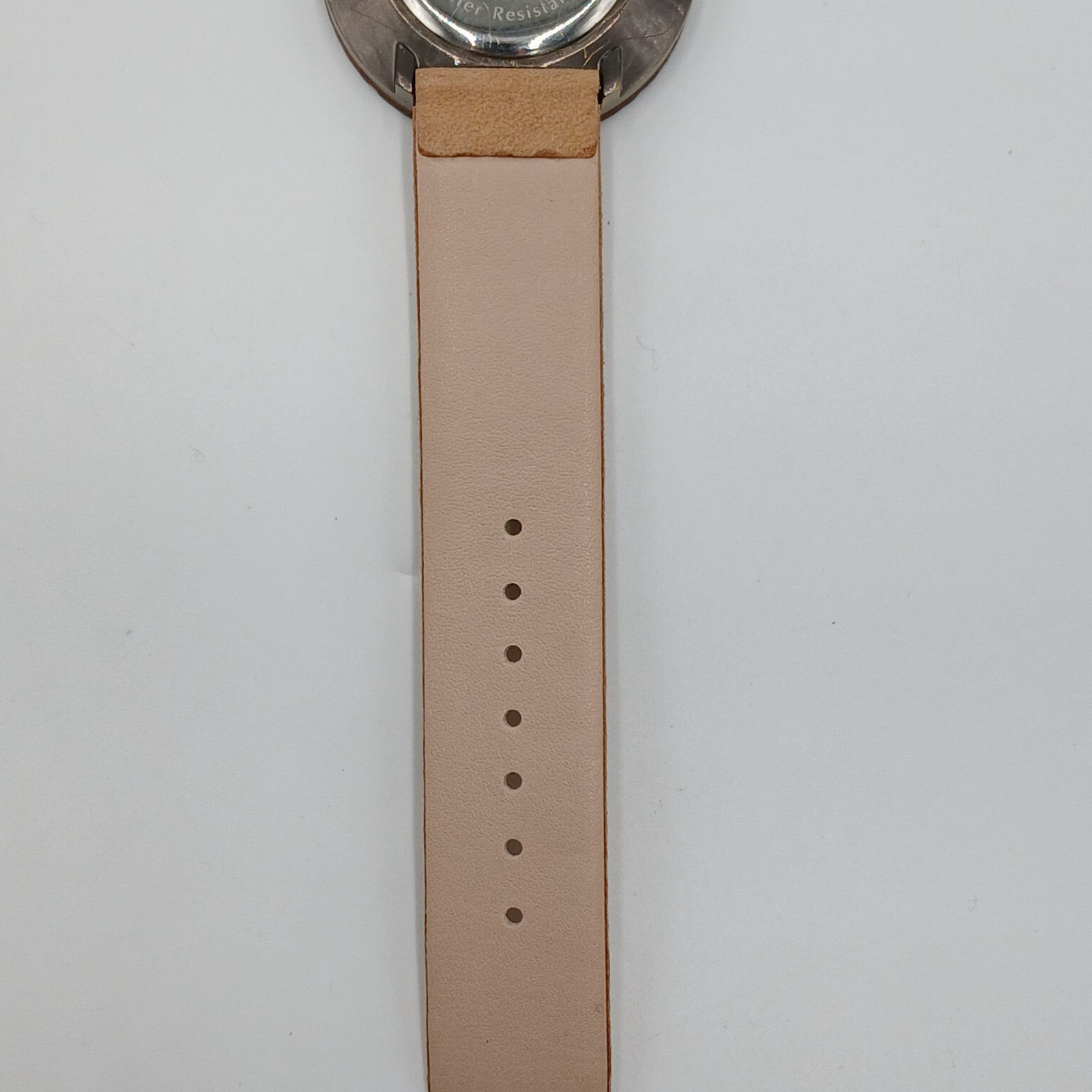 B Swap Watch 8in Wrist Tan Suede Hand Painted Aztec Teal Bezel Quartz WORKS