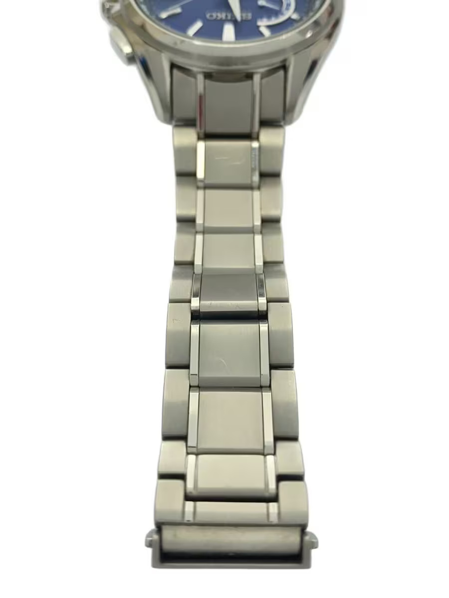 SEIKO Solar Watch Analog Titanium NVY SLV 8B63 0AV0
