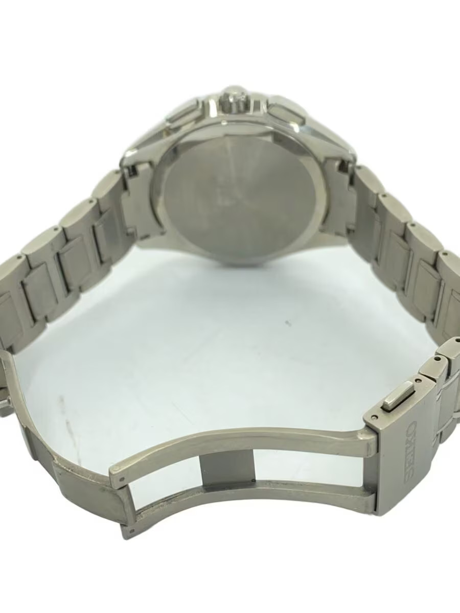 SEIKO Solar Watch Analog Titanium NVY SLV 8B63 0AV0