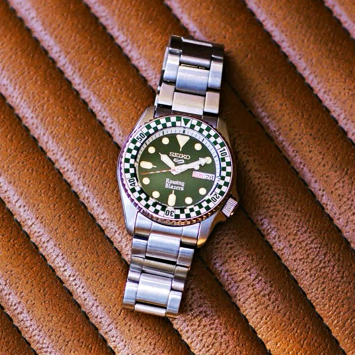 Seiko 5 X Rowing Blazers X Wind Vintage Rally – Green 38mm – SRPM21