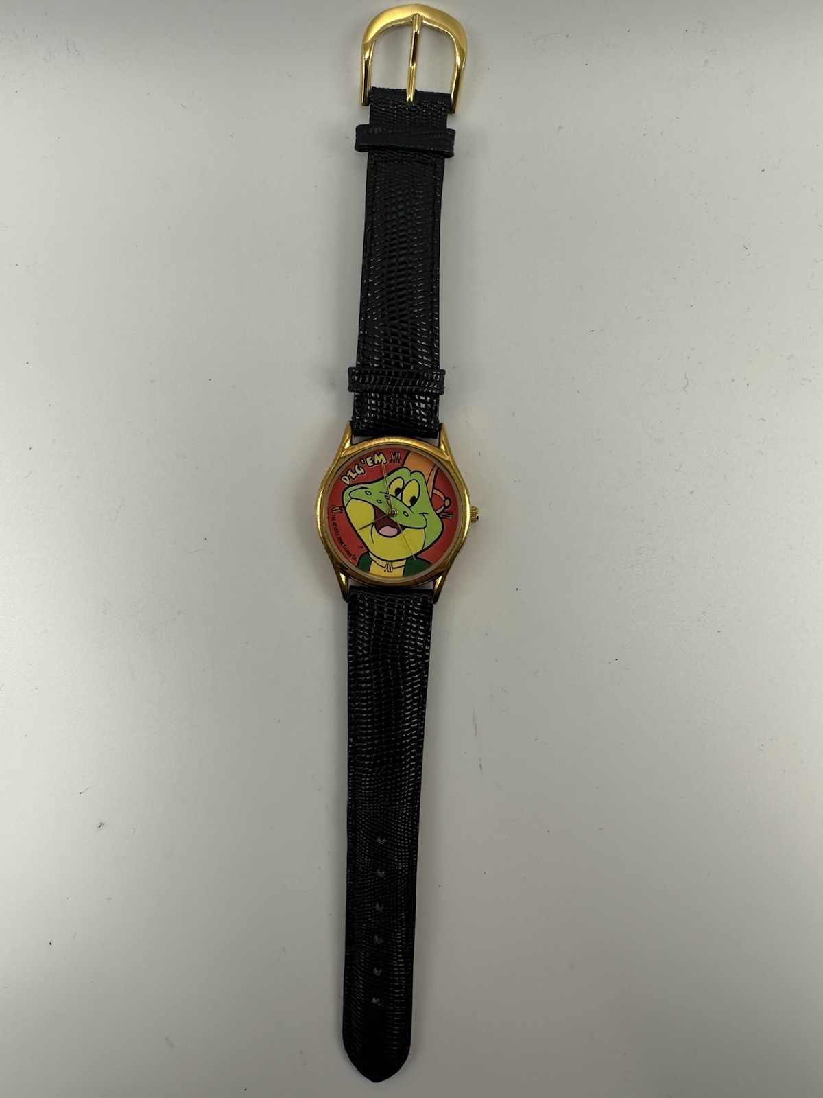 Kellogg’s Watch Dig’em Frog Watch 1996 New Battery 33MM 7.5″ Vintage W14