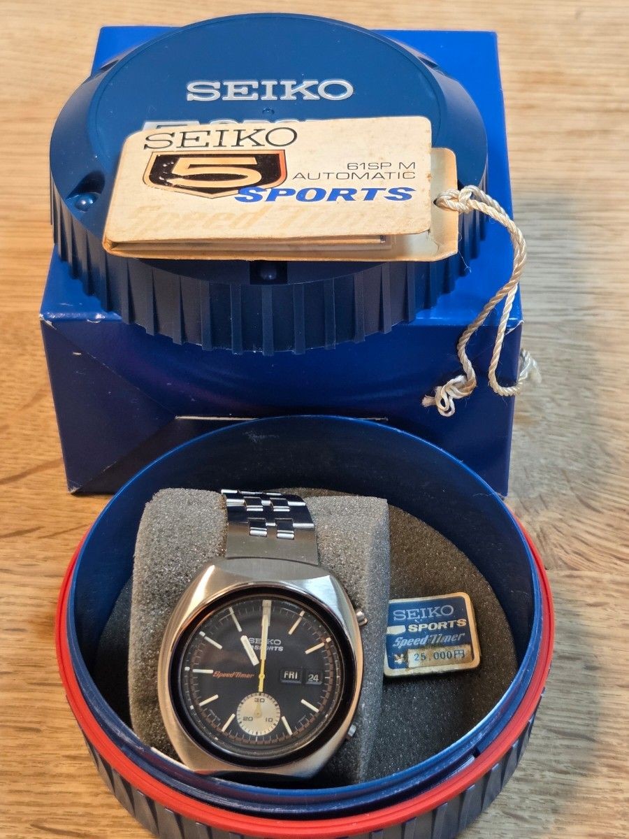 Seiko 6139-8002 5 Sports Speed Timer Deadstock Stored Watch Japan