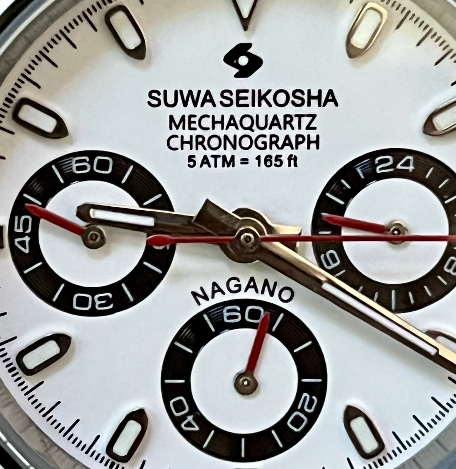 Custom Made, one-of-one Chronograph w/Seiko VK63 movement 40mm, Leather strap
