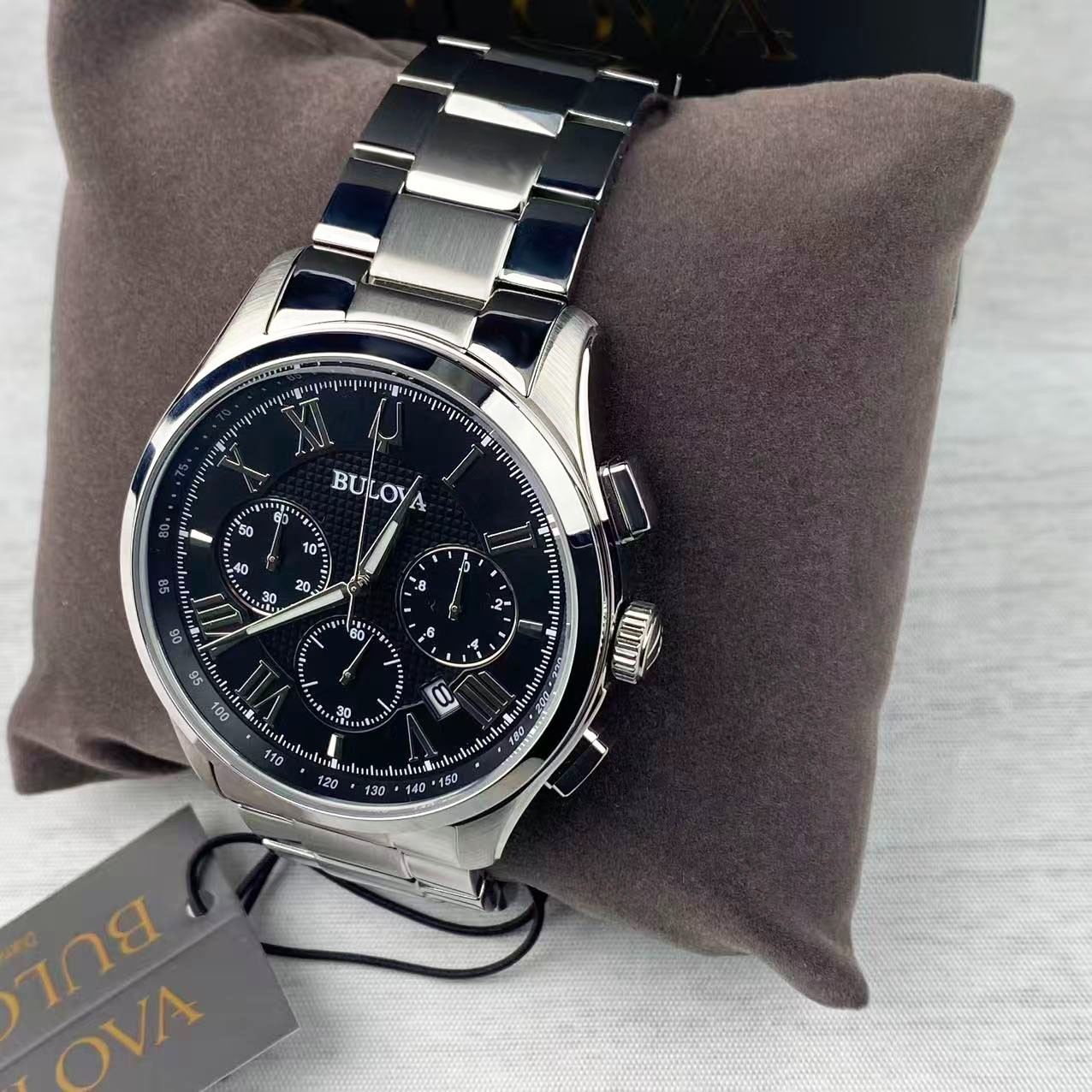 Bulova 96B288 Men’s Wilton Chronograph Quartz Watch Stainless Steel 46.5 mm