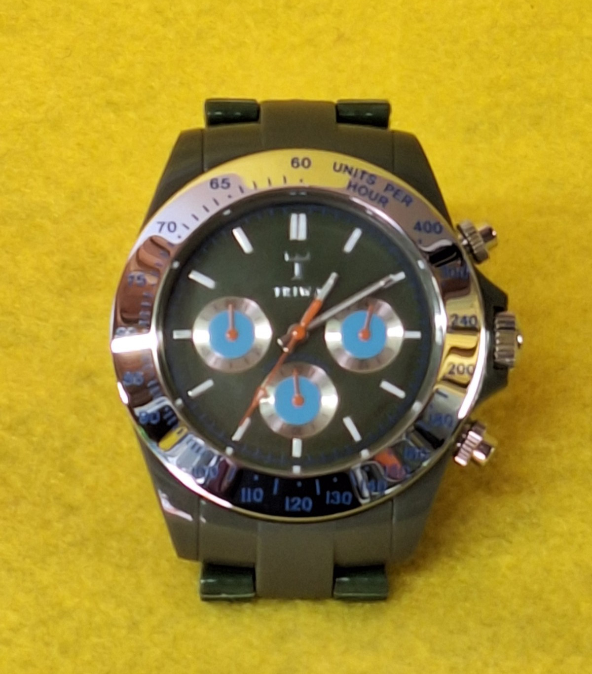 Triwa Karelen Chrono Green Unisex Adults fashionable Wristwatch From Sweden