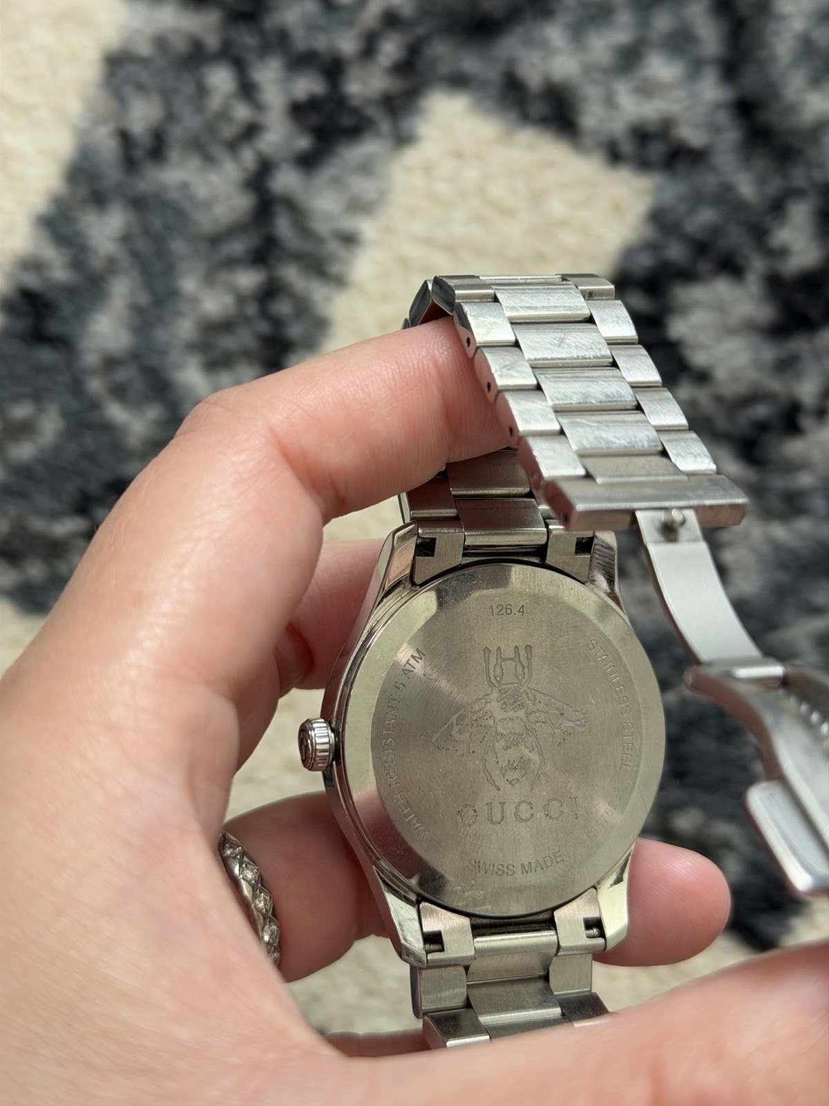 Gucci G-Timeless Bee Dial Swiss Quartz Watch Stainless Steel 38mm