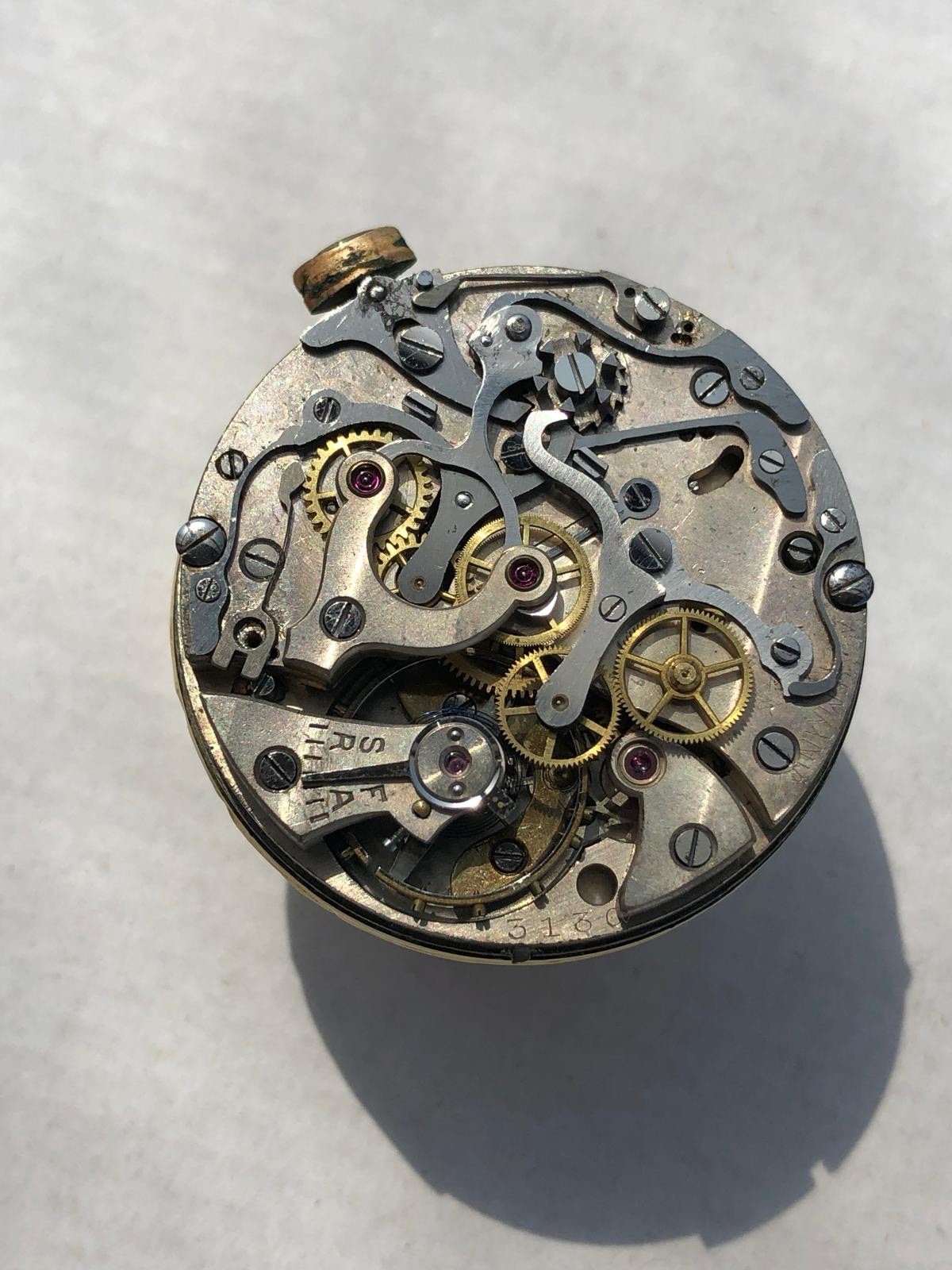 Lemania Omega 33.3 Rare Movement Cal 15 TL Monopusher Not Working For Parts