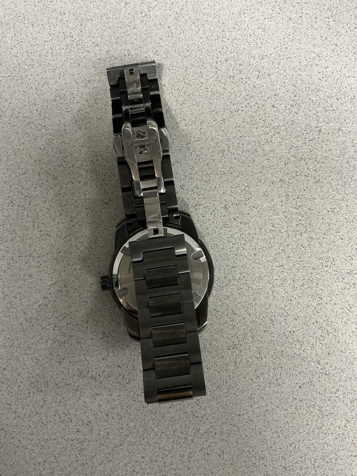 Movado Bold Men’s 44mm Gray Dial Black SS Quartz Date Watch 50m w/ Box