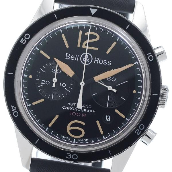 Bell & Ross Vintage Officer Black BR126-94 42mm SS Black Dial Watch #C7052