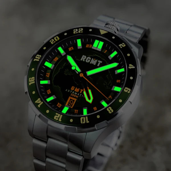 RGMT Globemaster Jungle Green GMT Automatic Watch