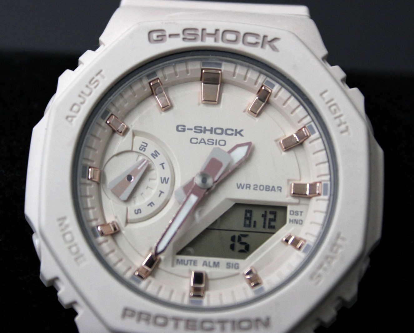 Casio G-Shock GMA-S2100 Womens Analog Digital Carbon Core Watch Beige Resin Band