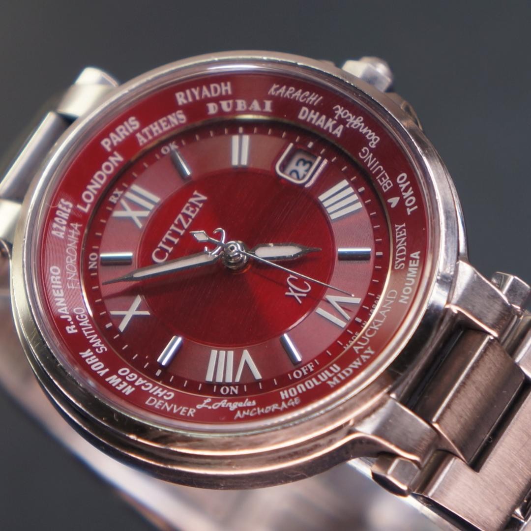 CITIZEN xC Happy Flight Red Dial Watch EC1010-57W From Japan