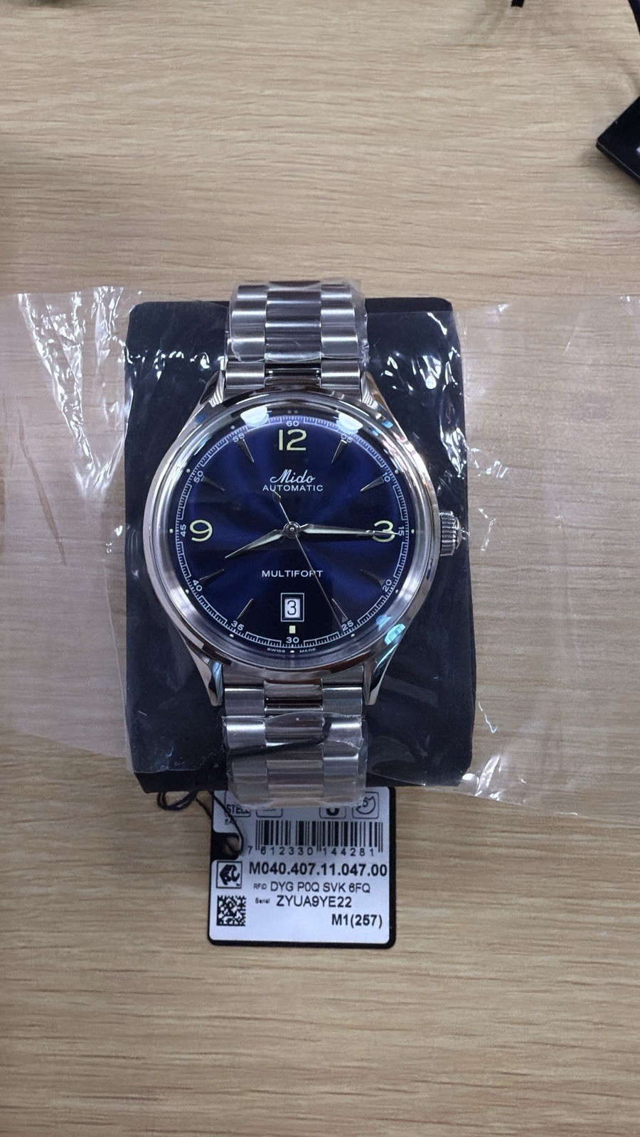Mido Multifort Men’s Automatic Blue Dial 40mm SS Bracelet 100m Date