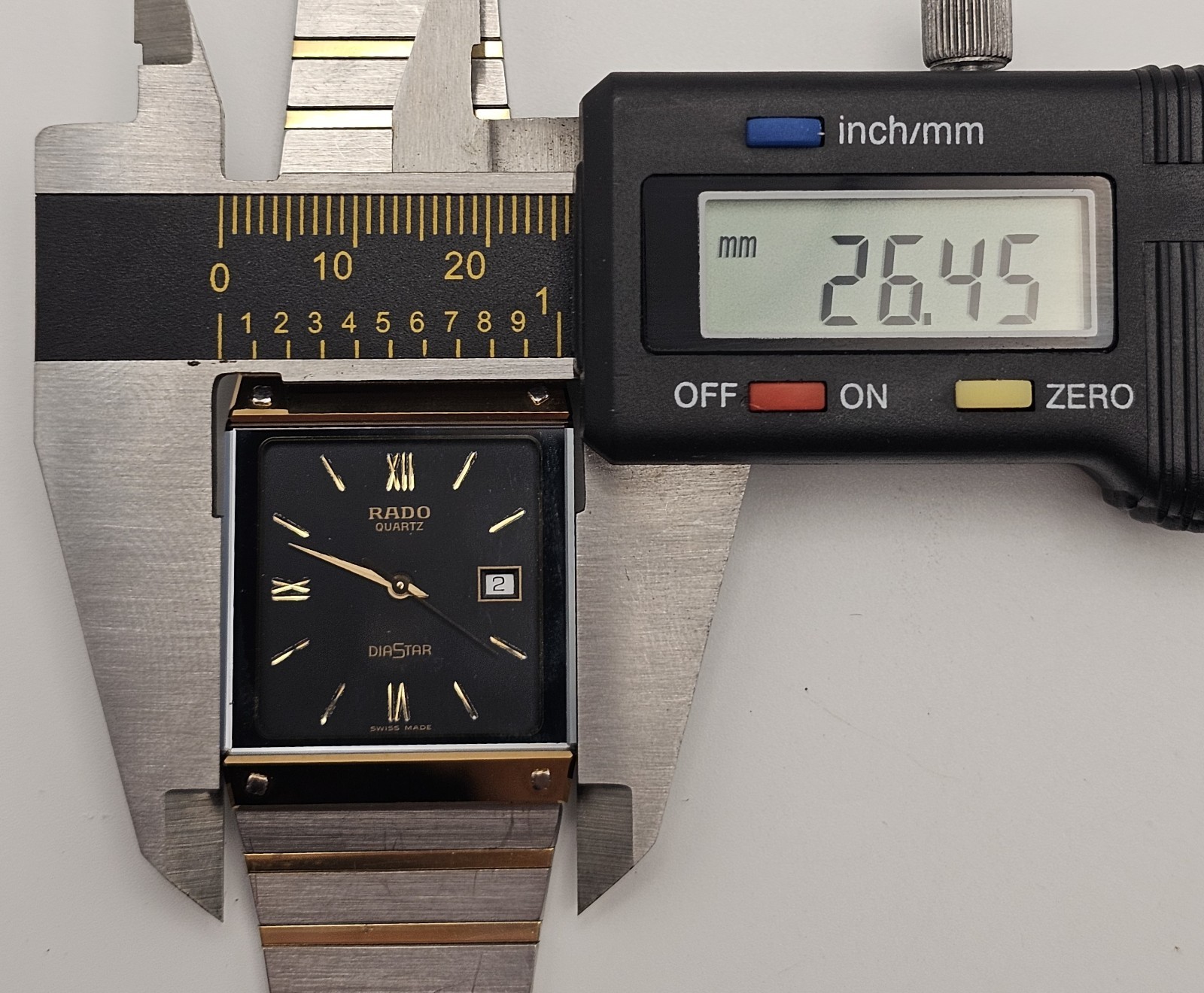 Vintage 80’s Rado Diastar 129.0195.3 Two Tone Men’s Watch ~New Battery ~ Nice !!