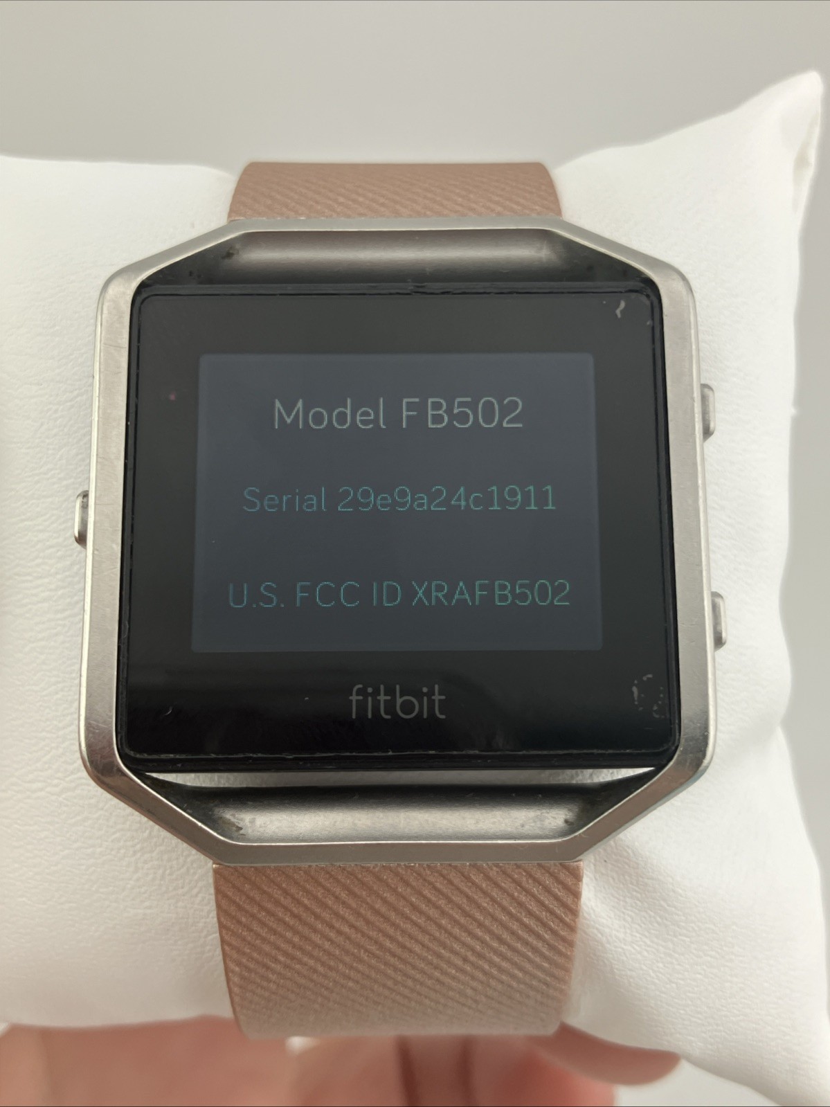 Fitbit Blaze FB502 40mm Smart Watch Silver/Rose Gold Tone w/ Charger Tested/Runs
