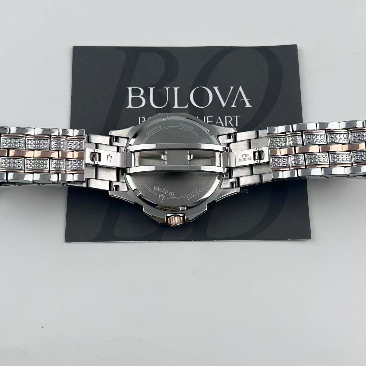 Bulova Octava 98C133 White Dial Rose Gold Stainless Steel Men’s Quartz Watch