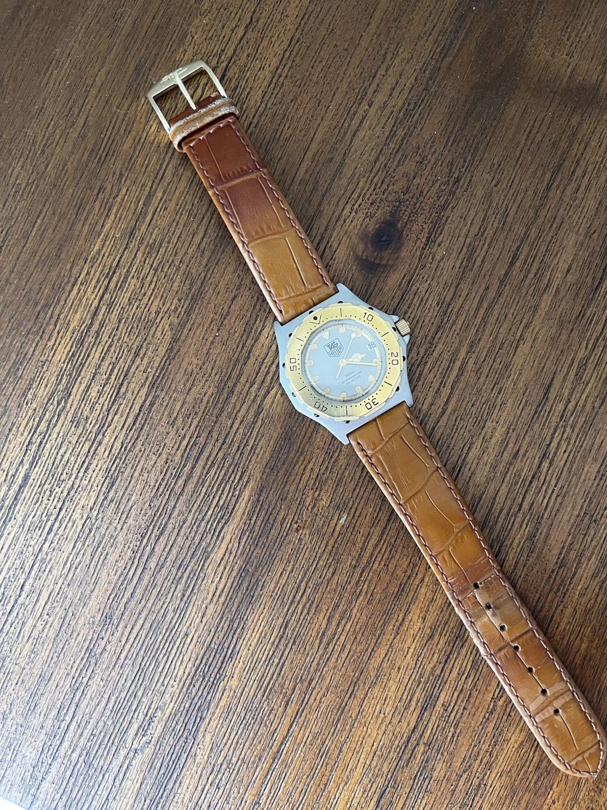 SERVICED Vintage Tag Heuer 3000 Swiss Quartz Watch 934.206 Men’s Gold Plate 38mm