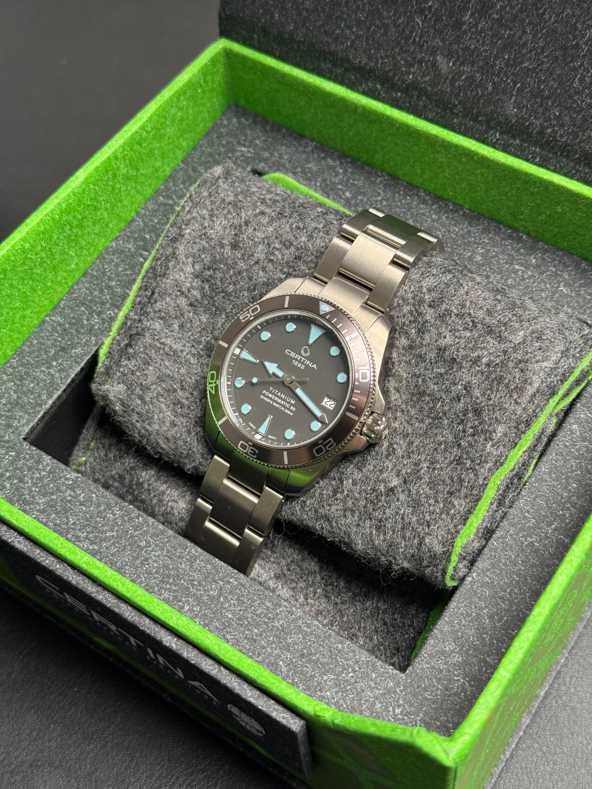New Certina DS Action Diver 38mm Titanium Men’s Watch C0328074408100