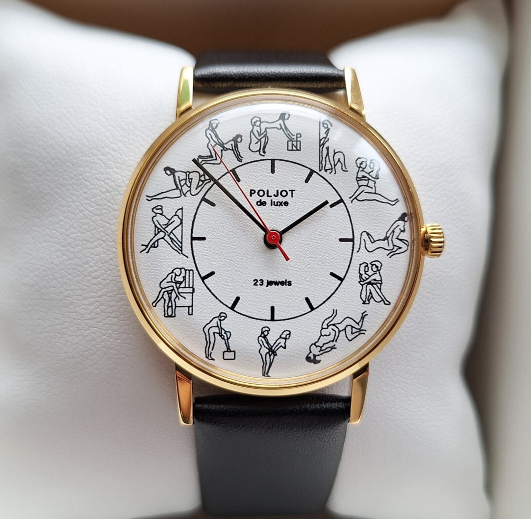 Rare Poljot KAMASUTRA watch 23 jewels slim white classic mechanical watch