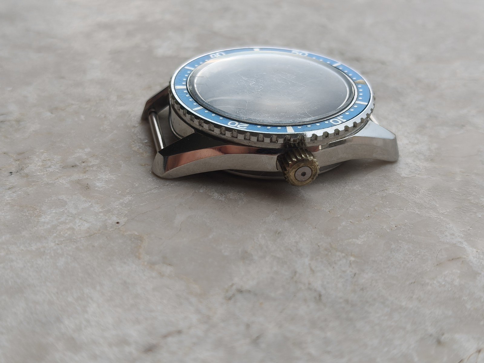 60s ORIGINAL AUTOMATIC DIVER 20ATM WATCH CASE WATCH CASE STEEL 36.5mm