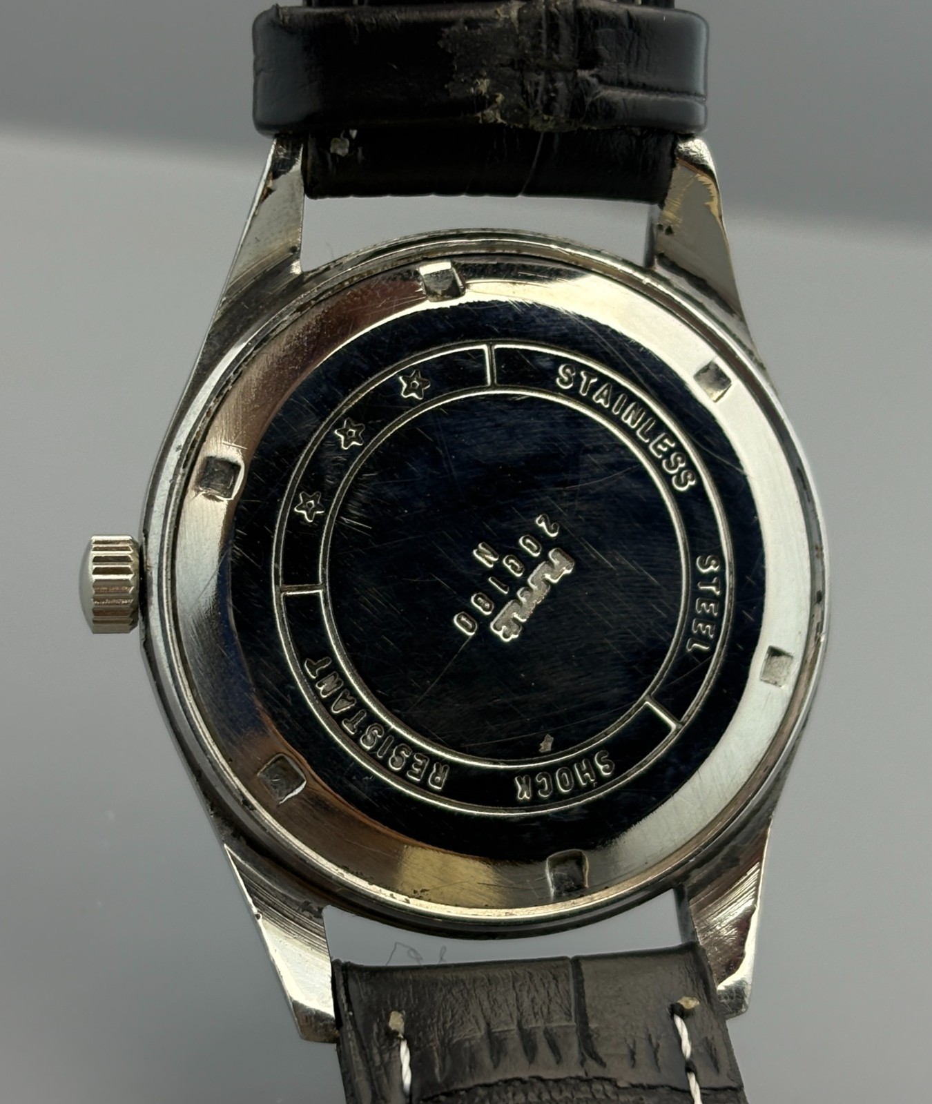 Vintage Men’s HMT Pilot Para Shock 17 Jewels Automatic Blue Dial Wristwatch