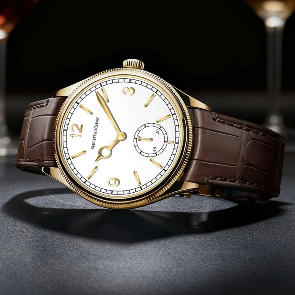 Men’s Automatic Mechanical Watch Sapphire Glass Genuine Leather Strap Waterproof