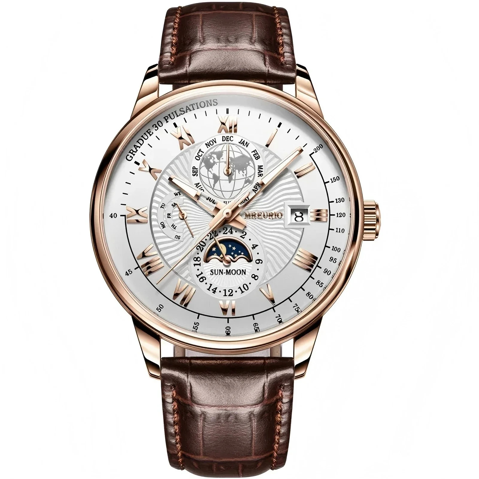 2026 New Luxury Men’s Sport Watch Fashion Top Waterproof Luminous Leather