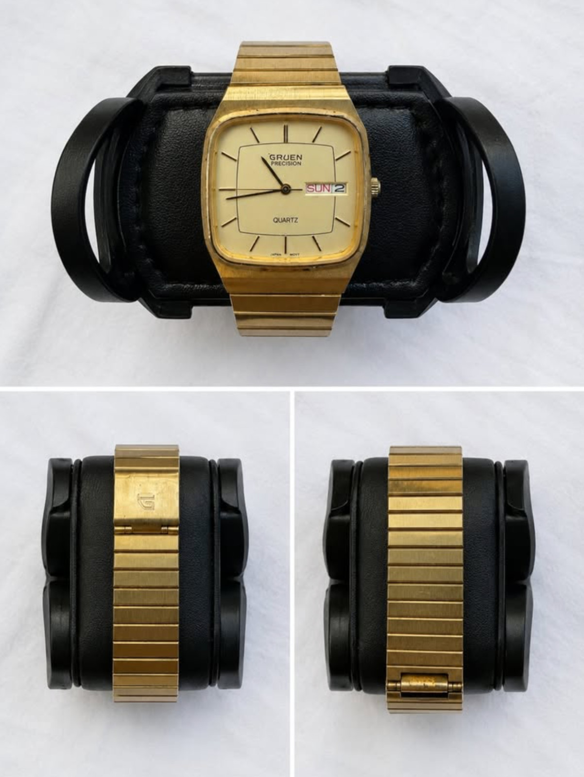 Vintage Gruen Watch Womens Gold Tone Date 1970s See Description