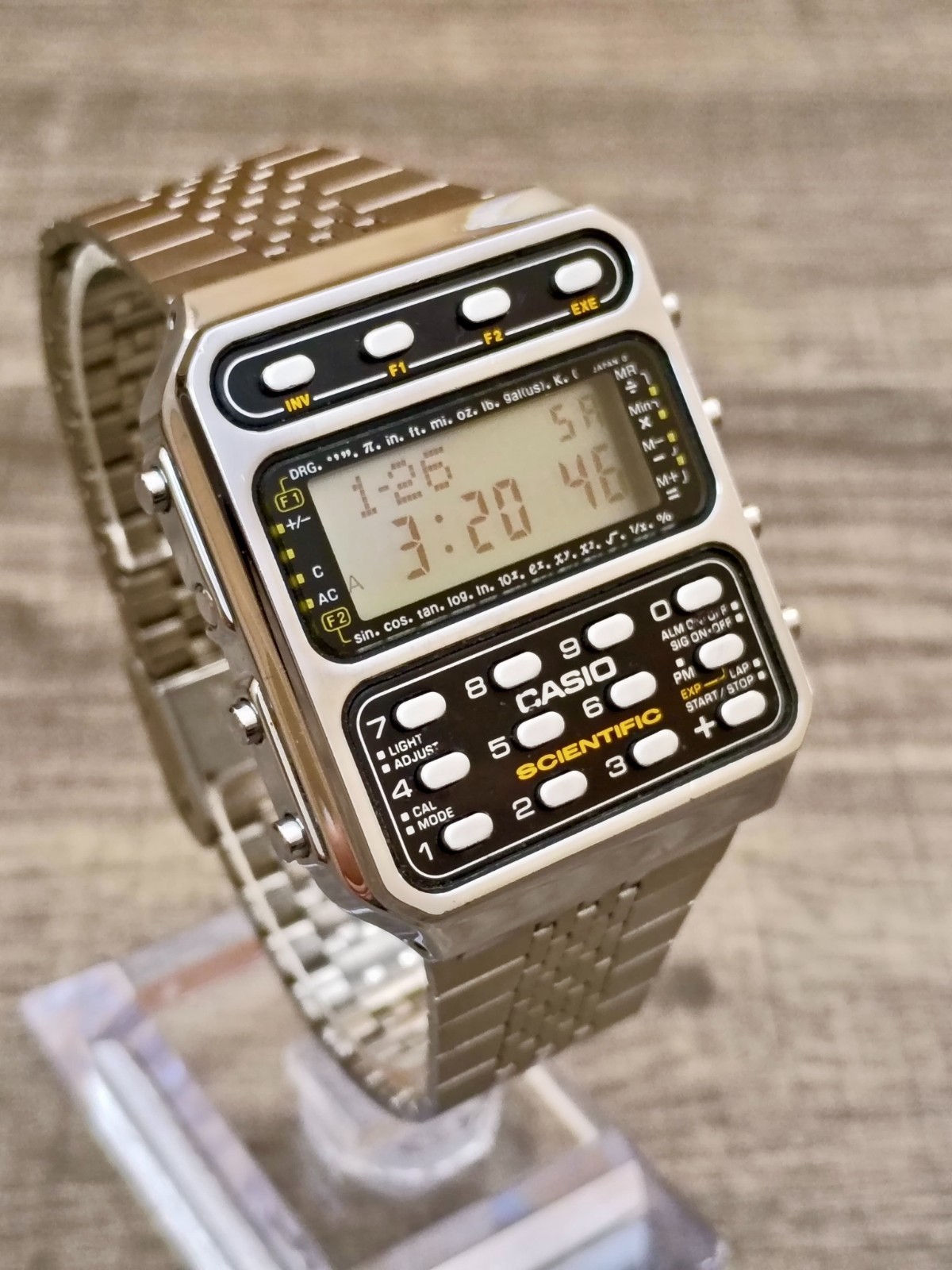 CASIO -Vintage- SCIENTIFIC Calculator Watch CFX-200 -Module 197- GREAT & Working