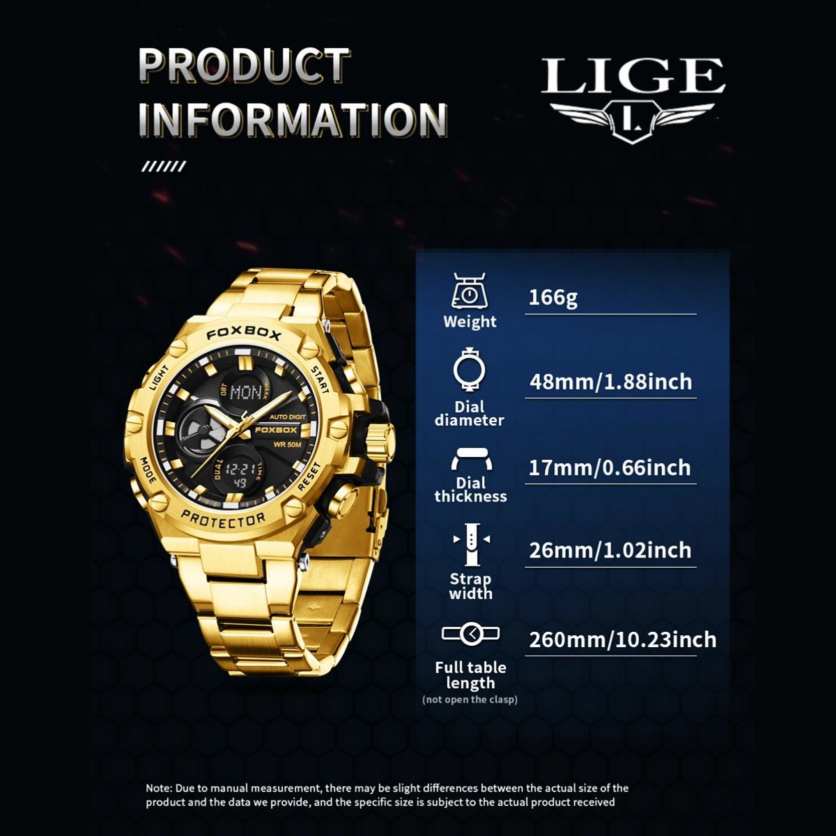 2025 Mens Diver Sport Wristwatch Stainless Steel Digital Luminous Quartz Watches