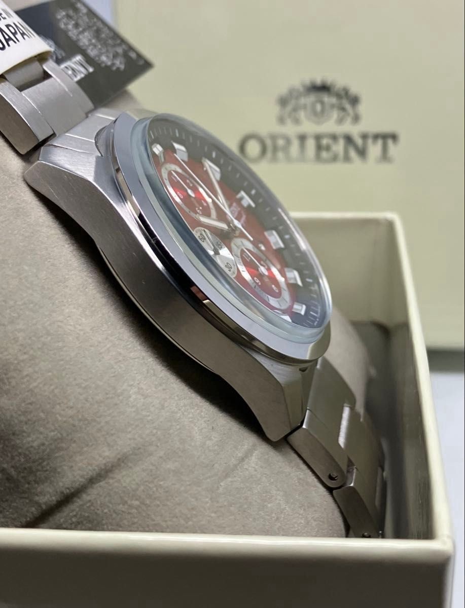 ORIENT NEO70’s WV0481TT Red Chronograph Quartz Men’s Watch Full Set Japan