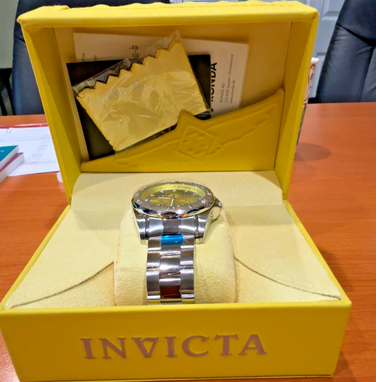 Invicta Reserve Men’s Stainless Steel Moonphase Triple Calendar Watch