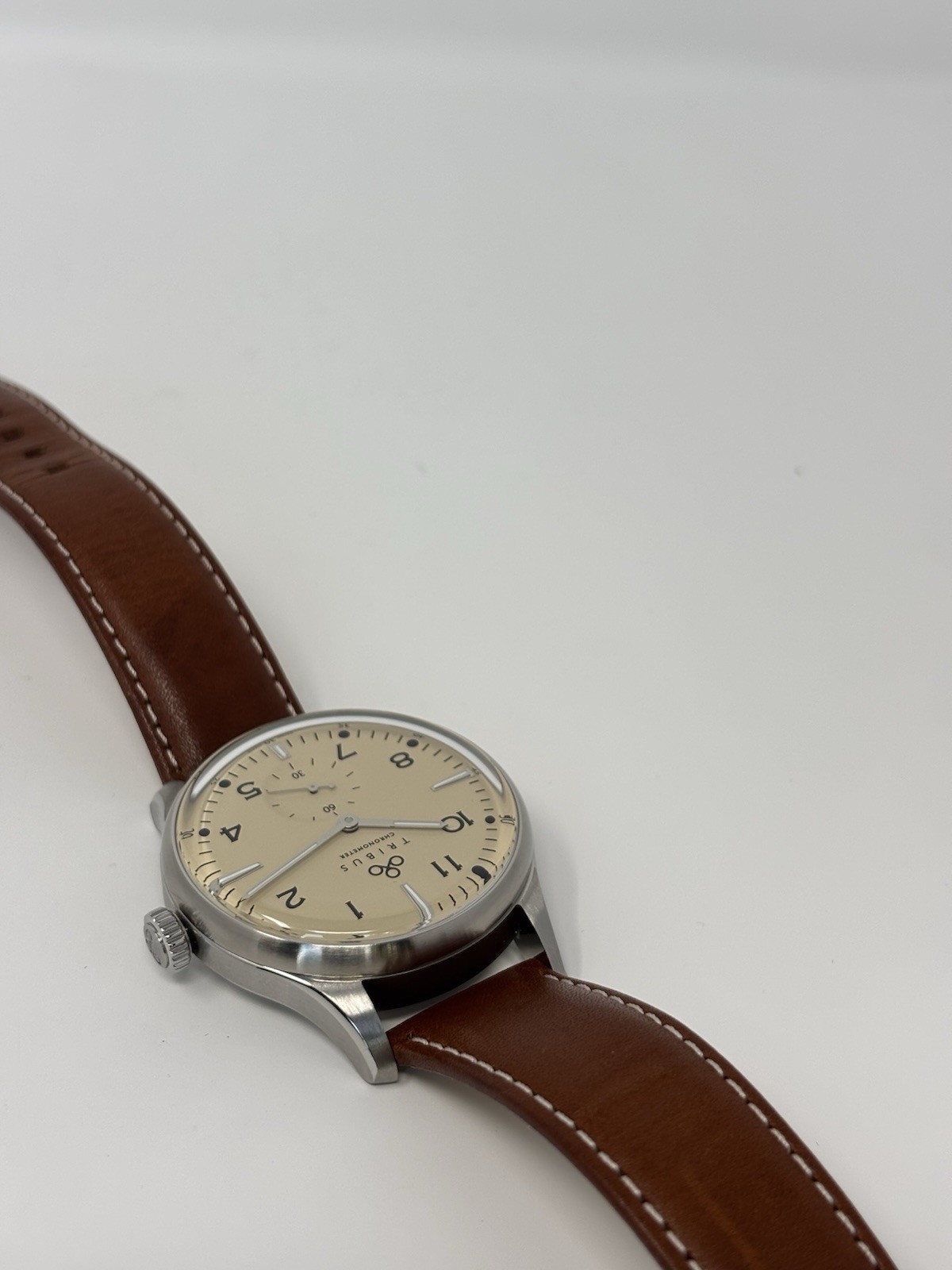 Tribus TRI-01 Small Second COSC Men’s Automatic Watch – Cream